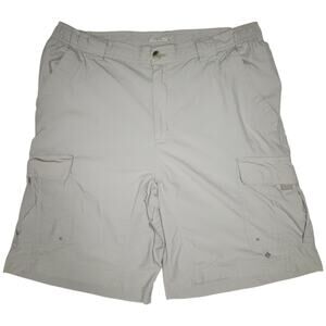 Columbia Omni Wick Cargo Shorts Womens Size M 10L Gray Nylon Hiking Outdoor